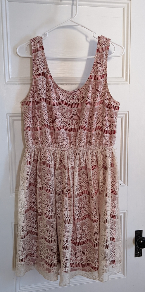 lace fit and flare dress
